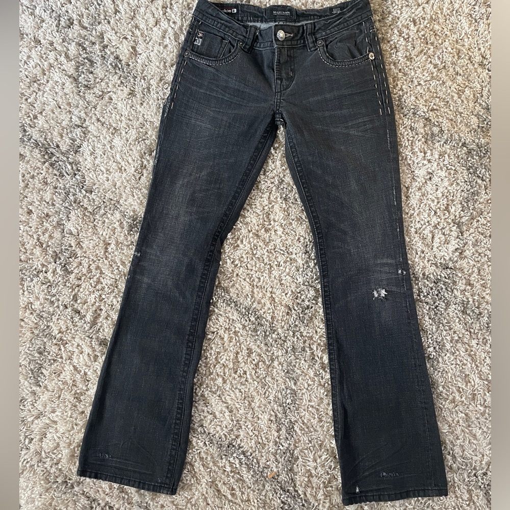 Buckle Dark Gray Wide‎ Leg Jeans Size 27